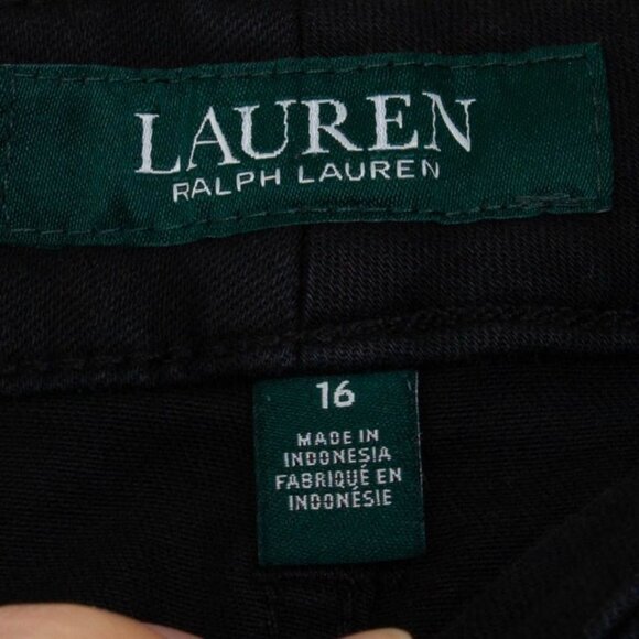 Lauren Ralph Lauren Womens Straight Leg Denim Jeans Size 16 Black Staple Capsule - Picture 3 of 6
